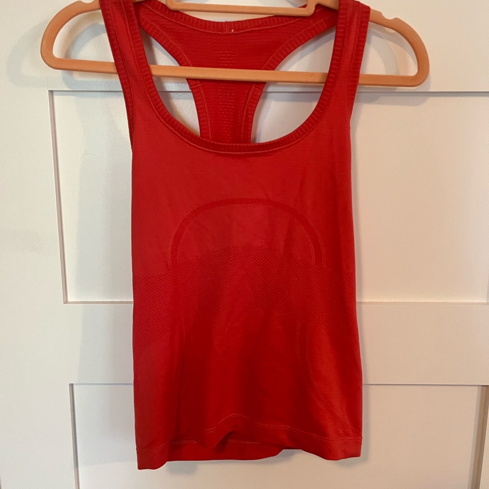 Coral lulu lemon tank top